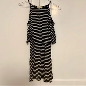 Black and White Striped Mini Dress